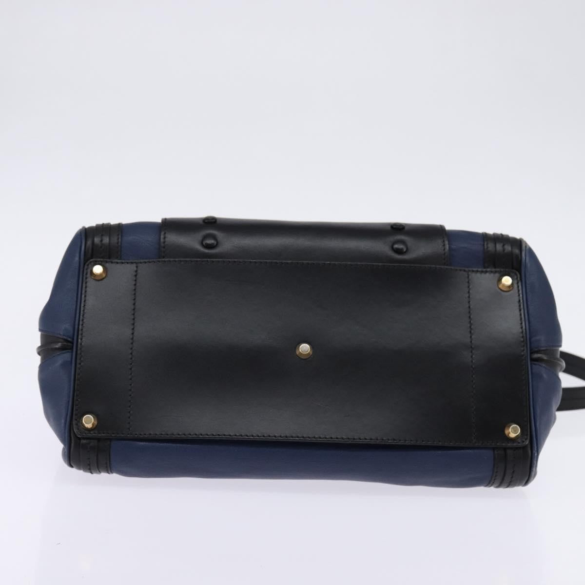 Chloe Alice Satchel Leather, NAVY, LEATHER, Handbag