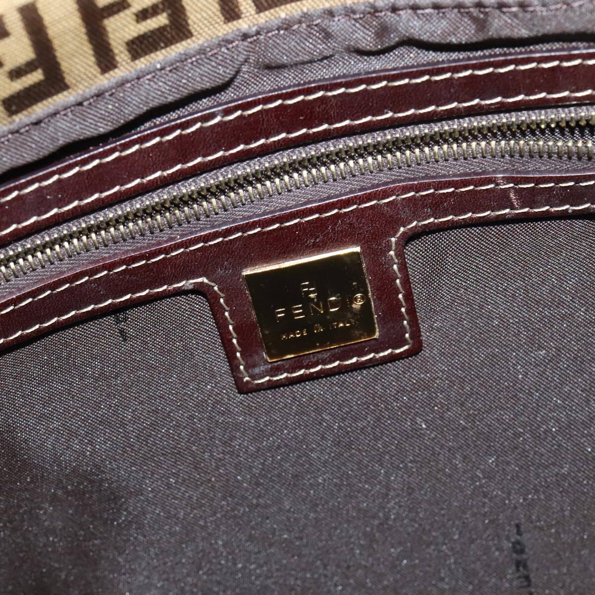 Fendi Mamma Baguette Zucca canvas, BROWN, CANVAS, Handbag