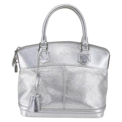 Louis Vuitton Suhali Lockit Handbag Leather, SILVER, LEATHER, Handbag