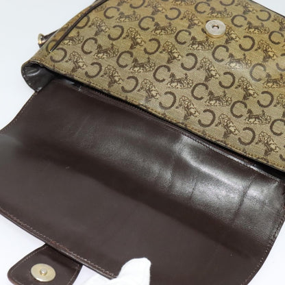 Celine C Sulky Shoulder bag Canvas and Leather, BEIGE, CANVAS, Shoulder bag