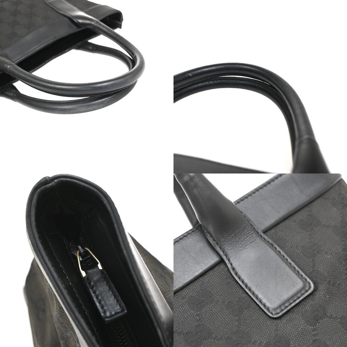 Gucci Vintage tote Canvas, BLACK, CANVAS, Tote bag