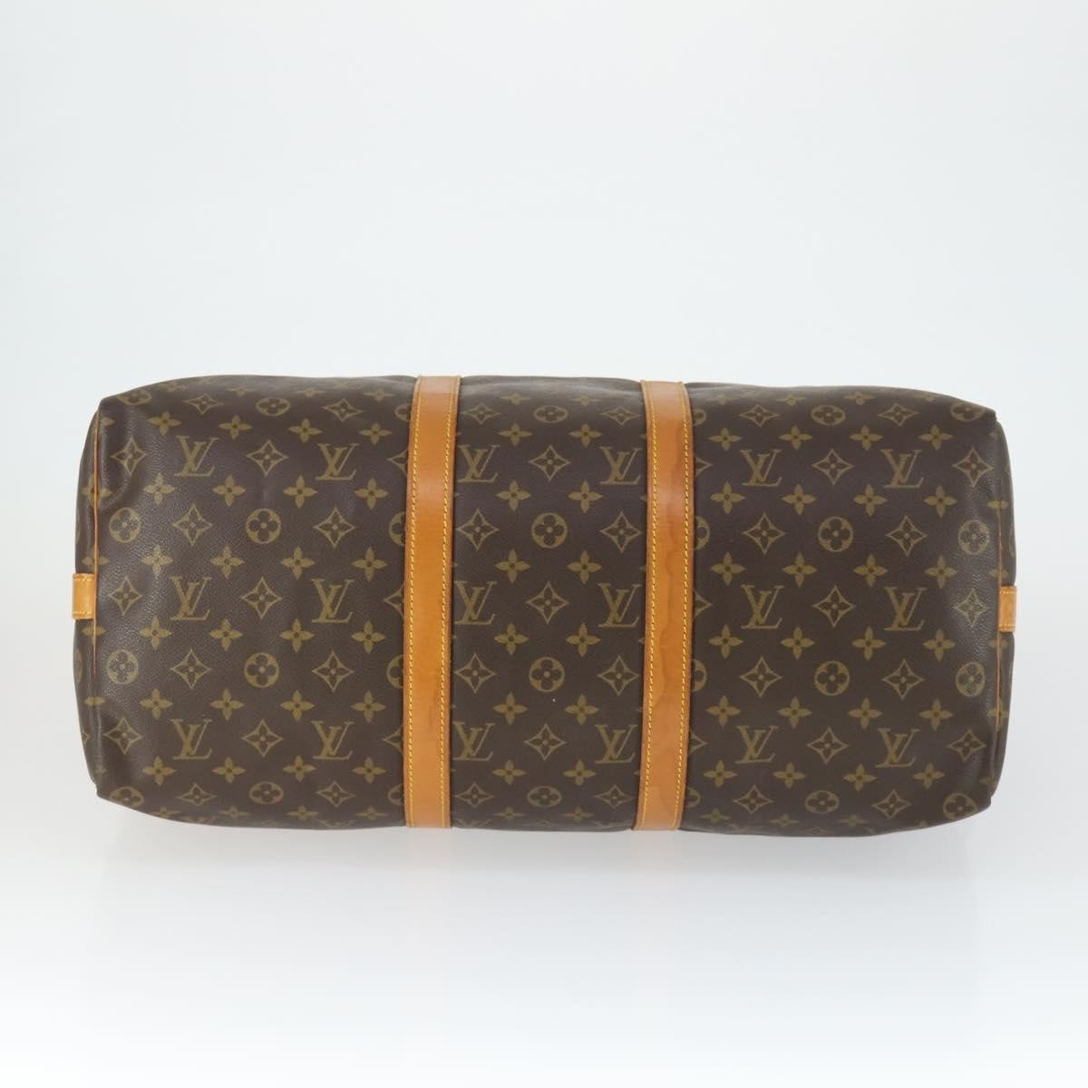 Louis Vuitton Keepall Bandouliere Bag Monogram Canvas, BROWN, CANVAS, Travel bag
