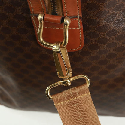 Celine Vintage Macadam Boston bag Canvas and Leather, BROWN, CANVAS, Travel bag