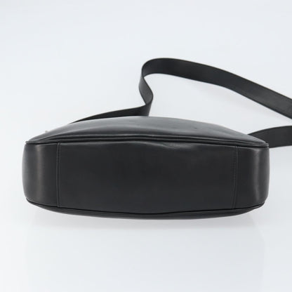 Gucci Vintage Bamboo Handle Open Hobo Leather, BLACK, LEATHER, Handbag