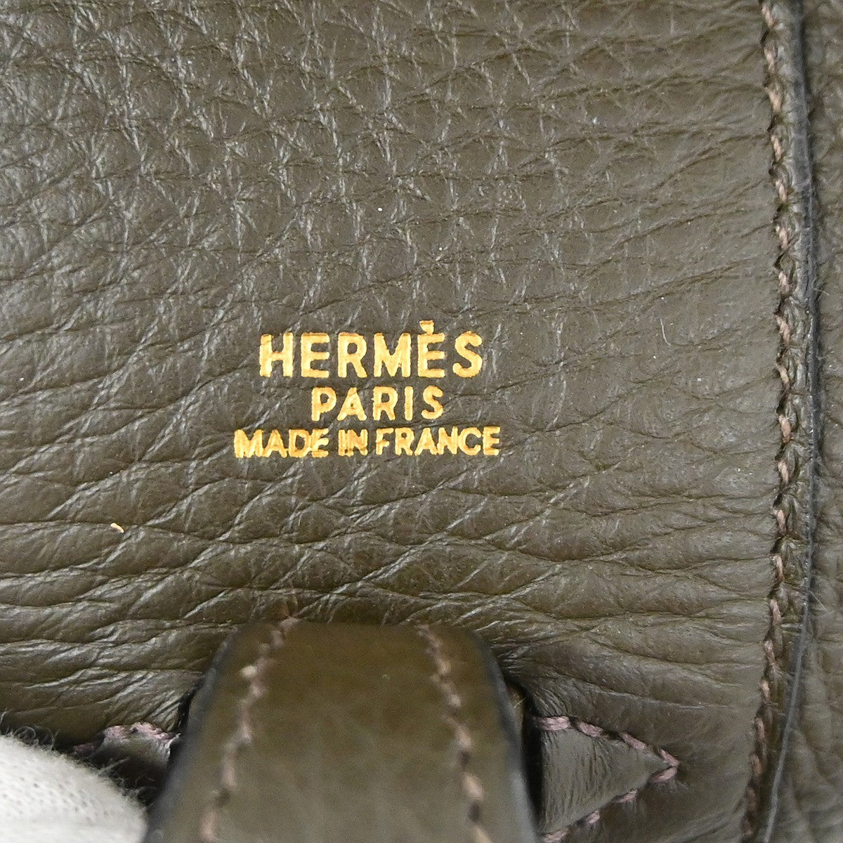 Hermes Intercity Victoria Travel Case Leather, KHAKI, LEATHER, Clutche & pouche