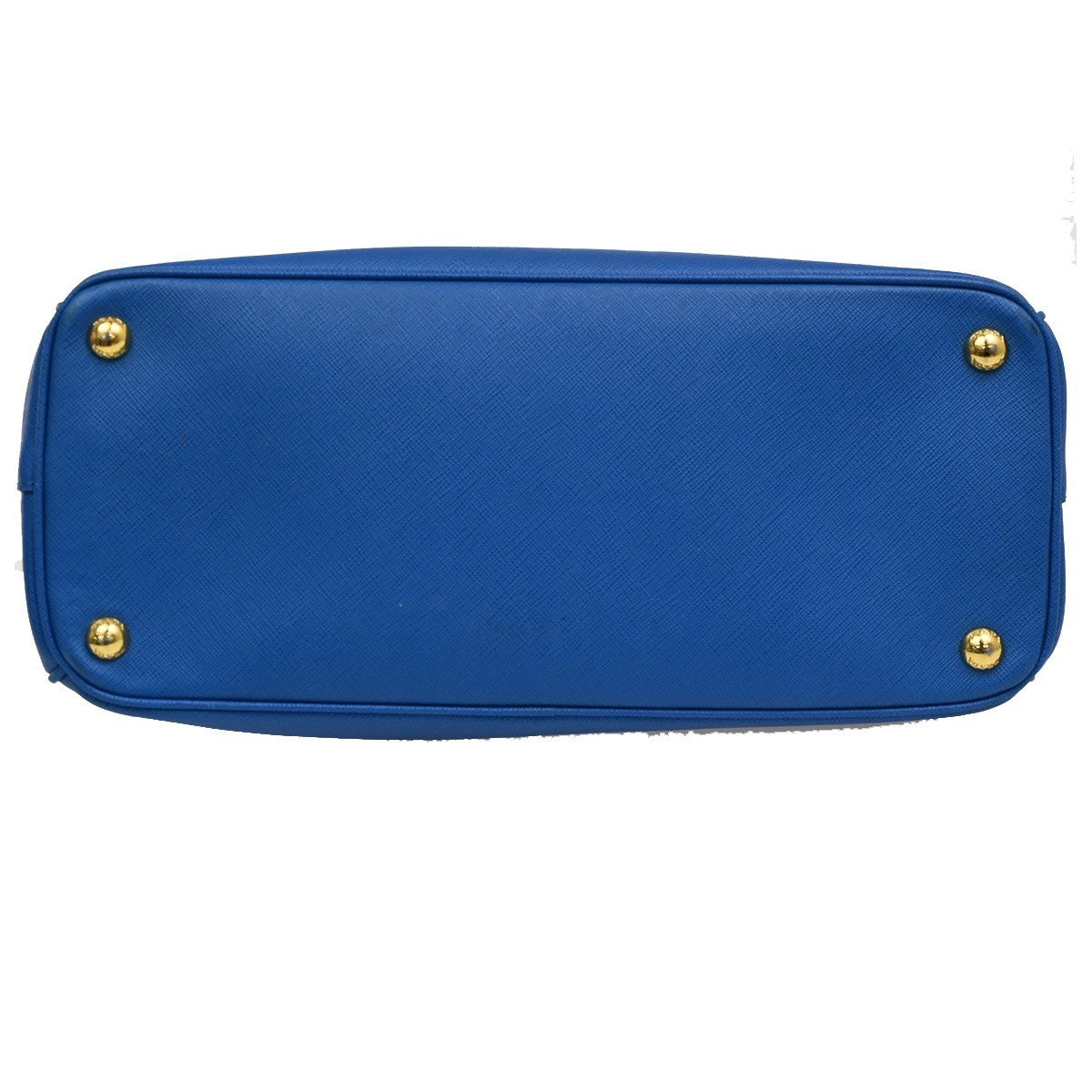 Prada Double Zip Tote Leather, BLUE, LEATHER, Tote bag