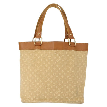 Louis Vuitton Lucille Handbag Mini Lin, BEIGE, CANVAS, Tote bag