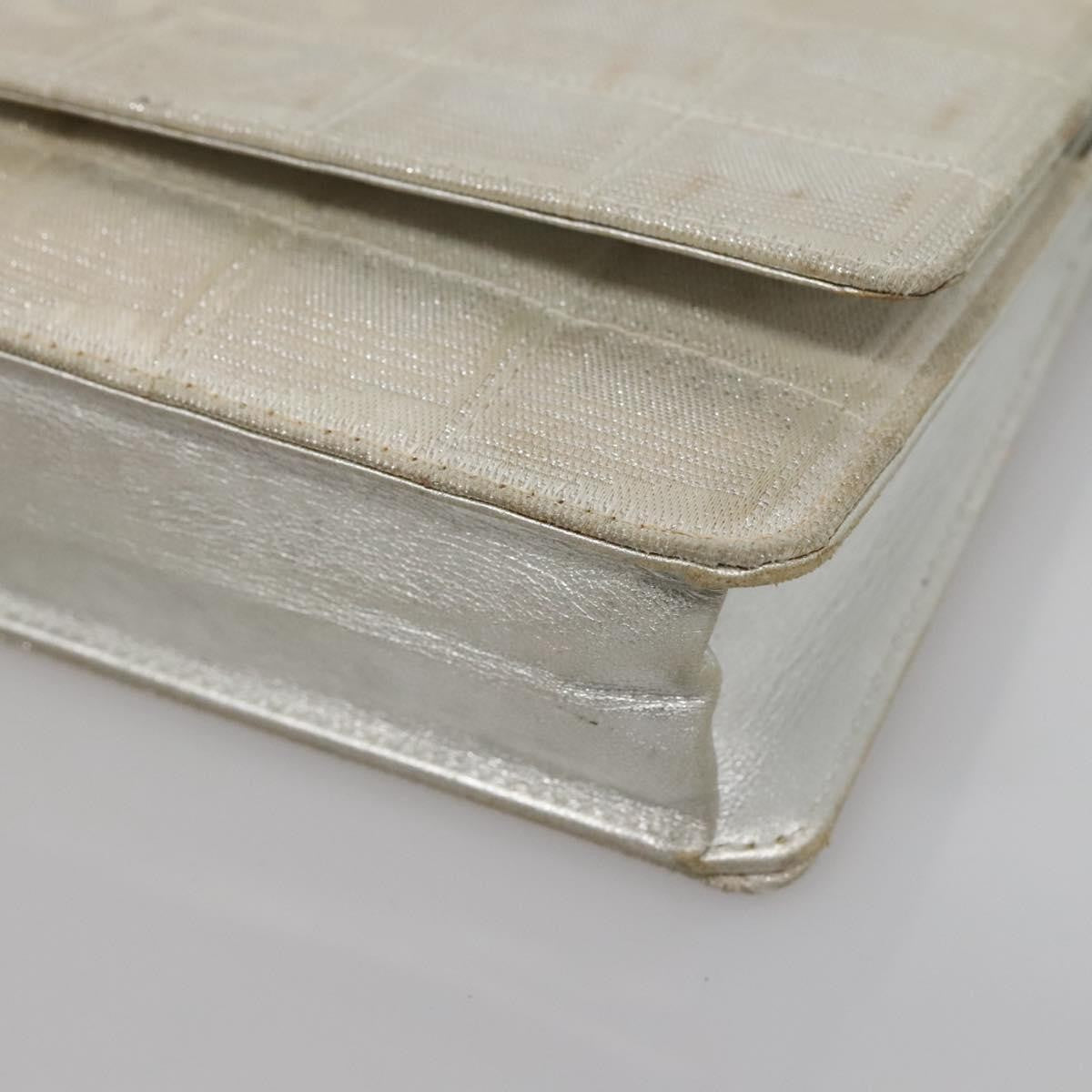 Chanel Travel Line Wallet on Chain Quilted Nylon, SILVER, NYLON, Wallets