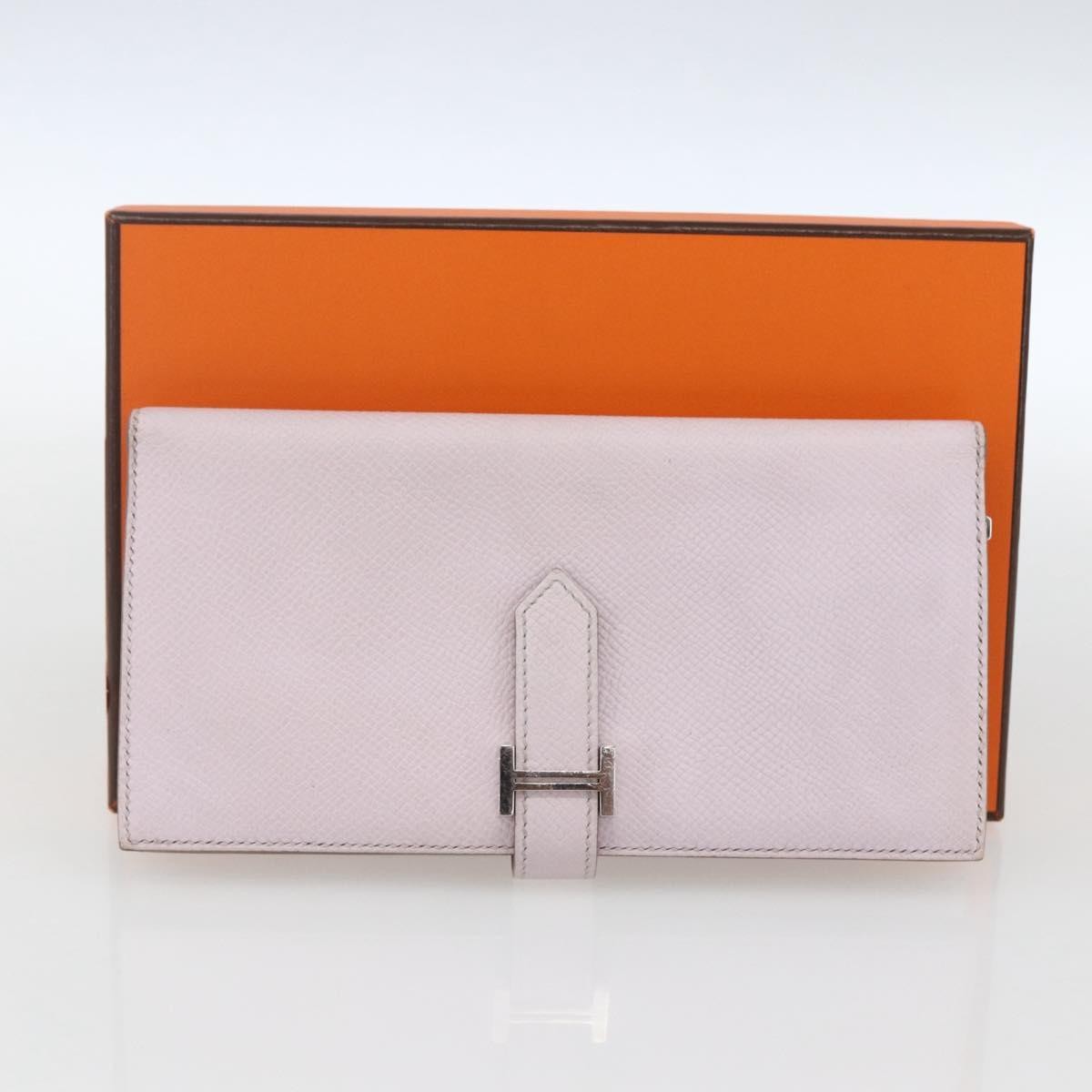 Hermes Bearn Wallet Epsom, PINK, LEATHER, Wallets