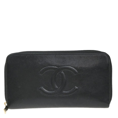 Chanel Timeless CC Zipped Wallet Goatskin, BLACK, LEATHER, Wallets