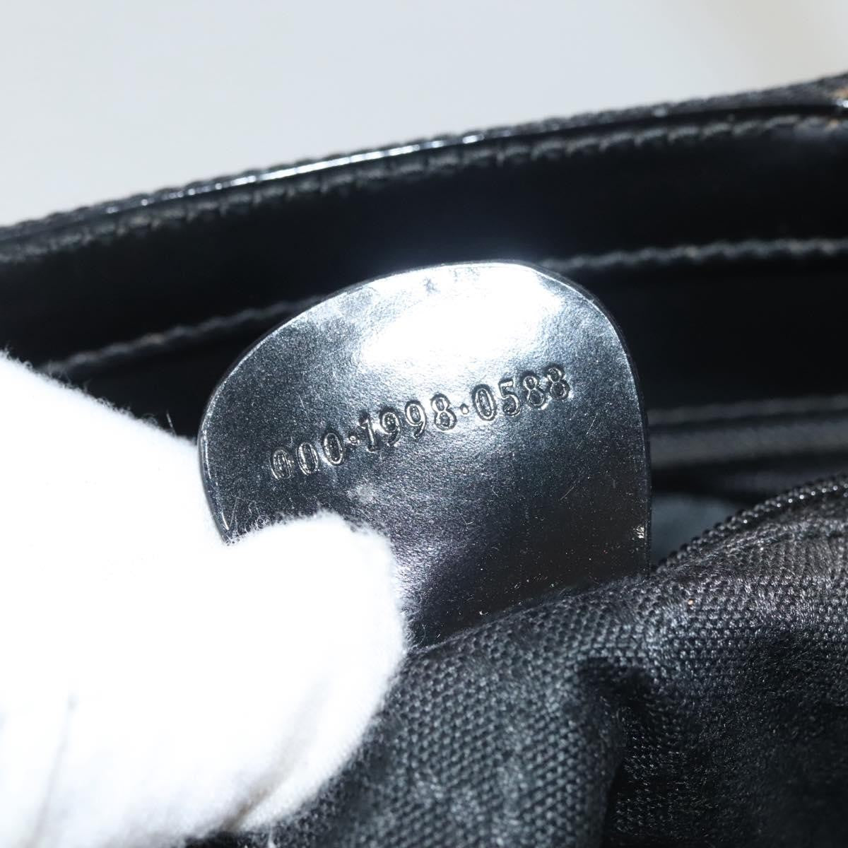 Gucci Vintage Bamboo Handle Tote Nylon, BLACK, NYLON, Tote bag