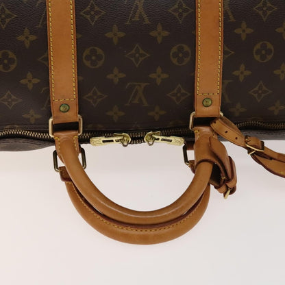 Louis Vuitton Keepall Bag Monogram Canvas, BROWN, CANVAS, Travel bag
