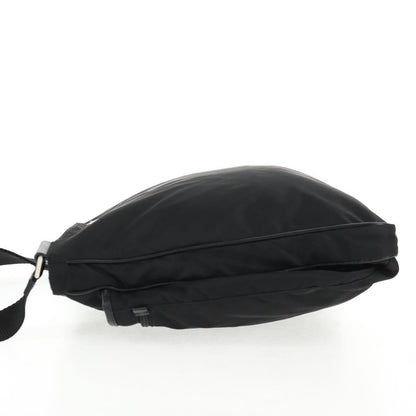 Prada Zip Messenger Quilted Tessuto, BLACK, NYLON, Shoulder bag