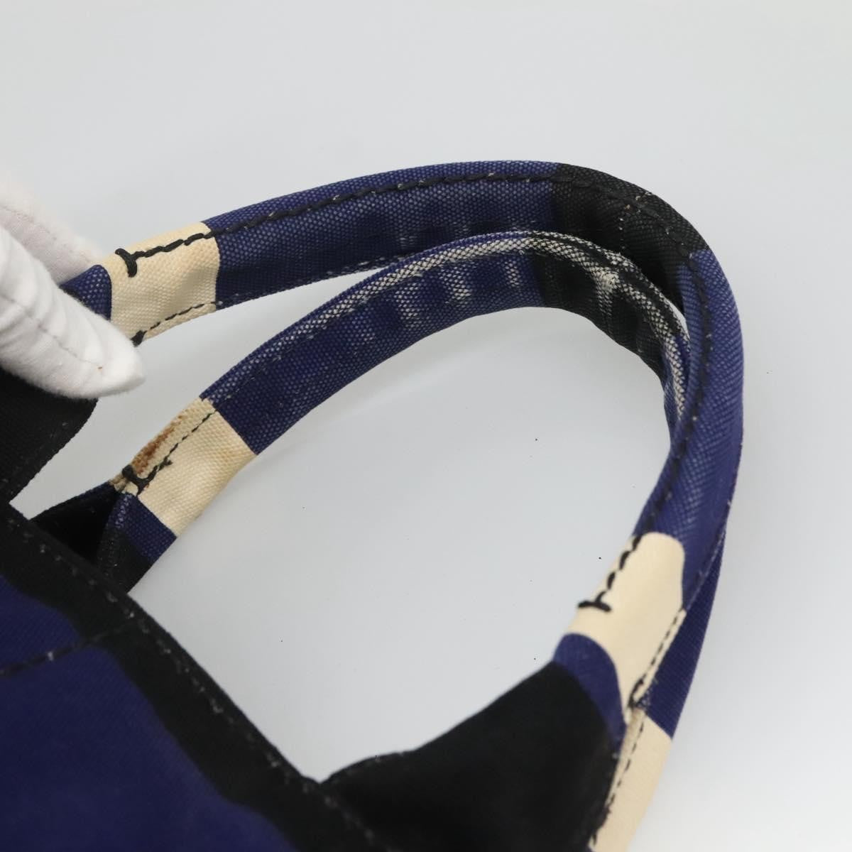 Prada Canapa Open Tote Canvas, BLUE, CANVAS, Tote bag