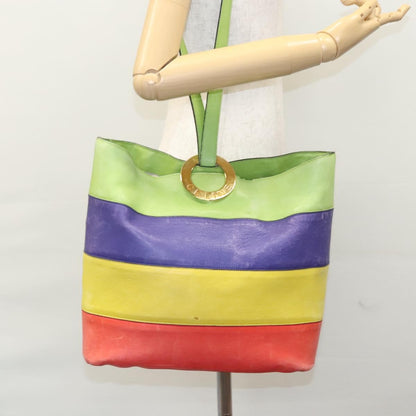 Celine Circle logo Leather, MULTICOLOUR, LEATHER, Shoulder bag