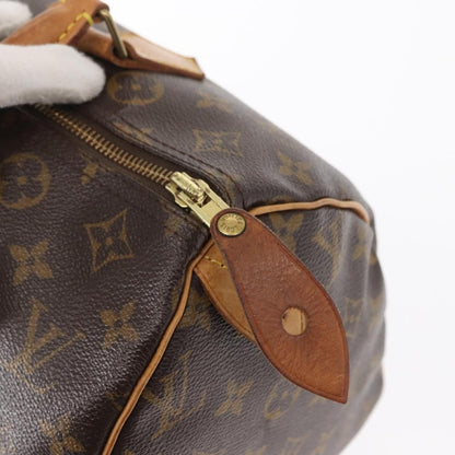 Louis Vuitton Speedy Handbag Monogram Canvas, BROWN, CANVAS, Travel bag