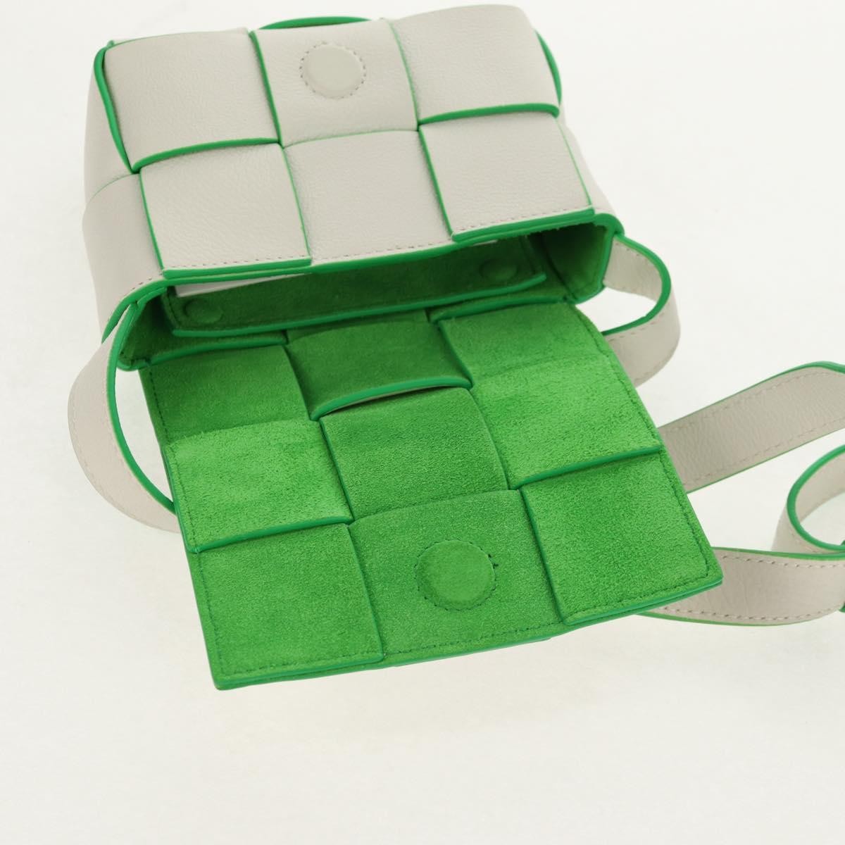 Bottega Veneta Cassette Crossbody Bag Maxi Intrecciato Leather, WHITE, LEATHER, Shoulder bag