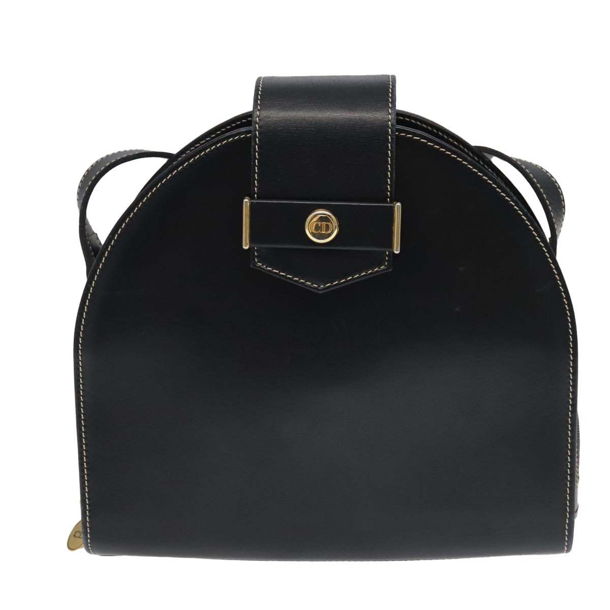 Christian Dior CD Shoulder bag Leather, BLACK, LEATHER, Shoulder bag