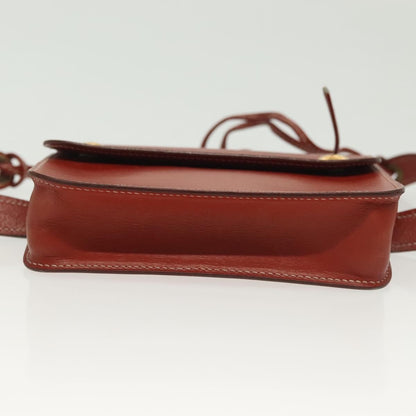 Hermes Pochette Green Waist Bag Leather, BROWN, LEATHER, Clutche & pouche
