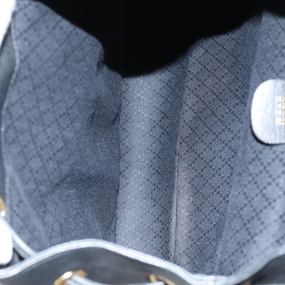 Gucci Vintage Bamboo Backpack Leather, BLACK, LEATHER, Backpack