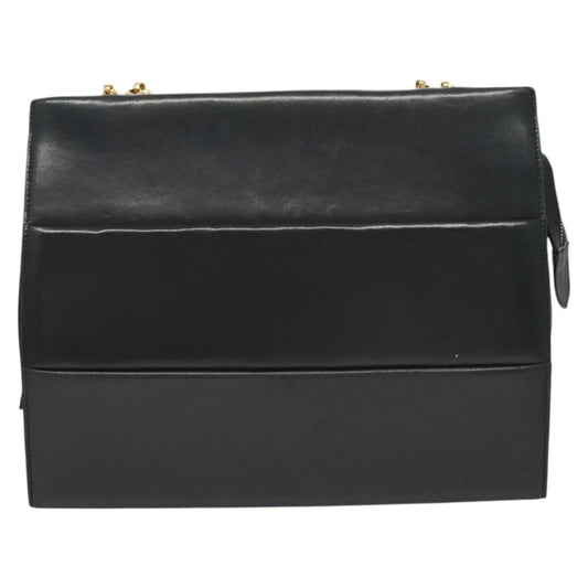 Salvatore Ferragamo Chain Shoulder Bag Leather, NAVY, LEATHER, Shoulder bag