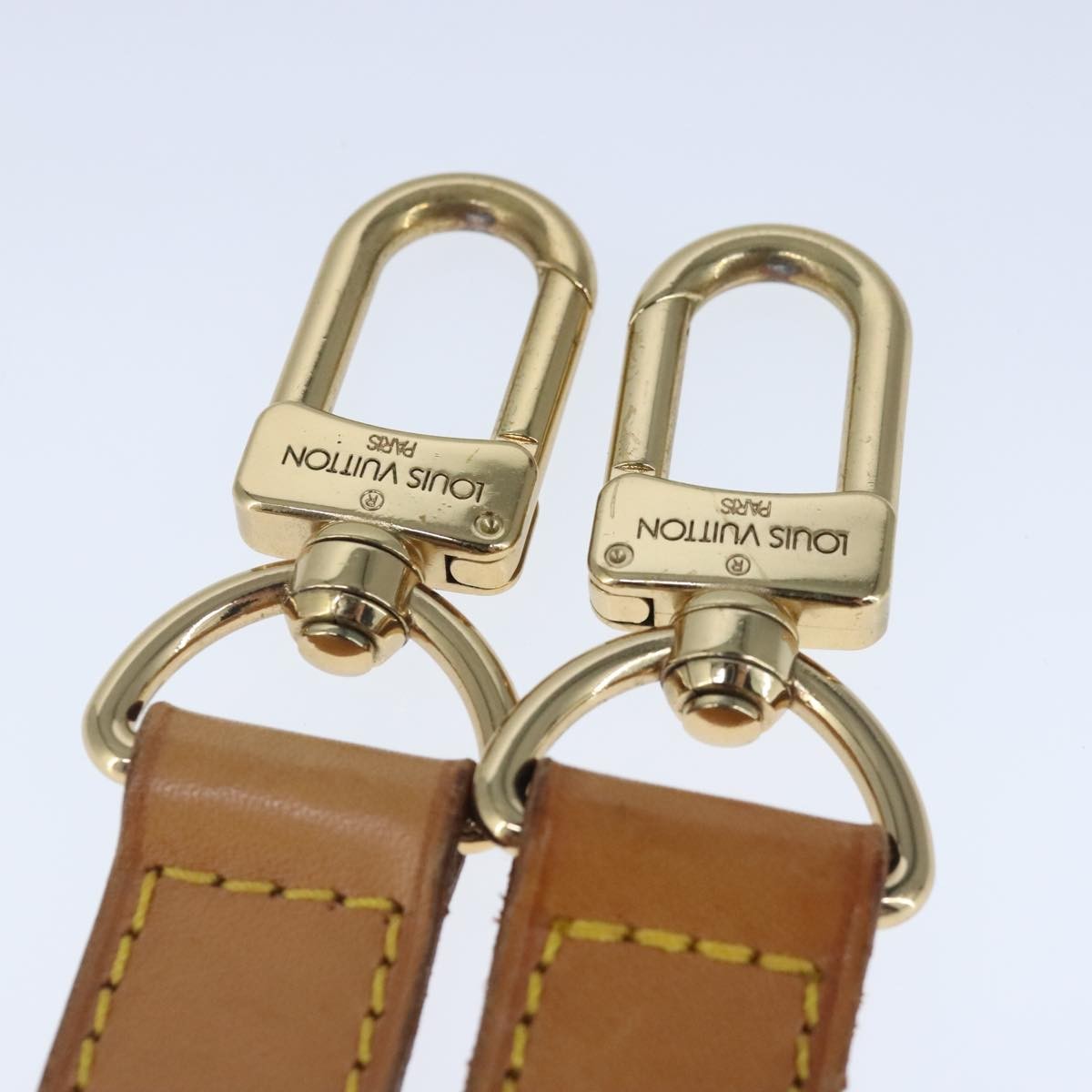 Louis Vuitton Adjustable Shoulder Strap Leather, BEIGE, LEATHER, Straps