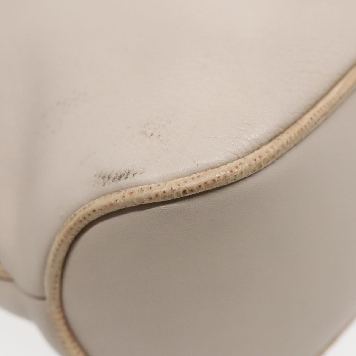 Celine Vintage Shoulder Bag Leather, Beige, Leather, Shoulder Bag