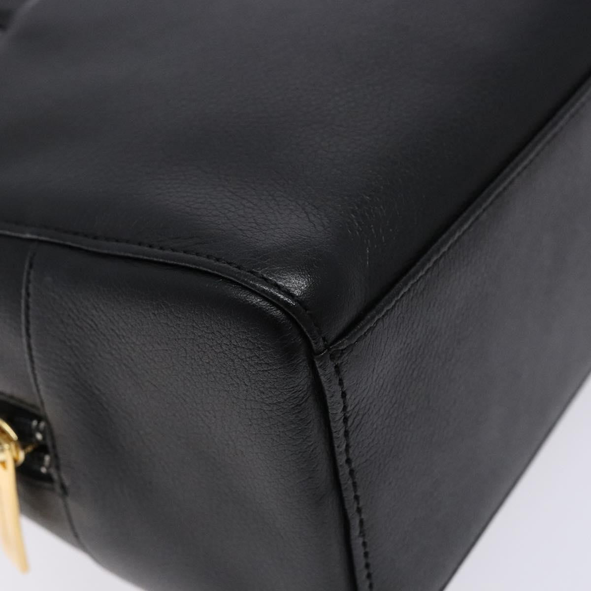 Burberry Vintage Handbag Leather, BLACK, LEATHER, Handbag