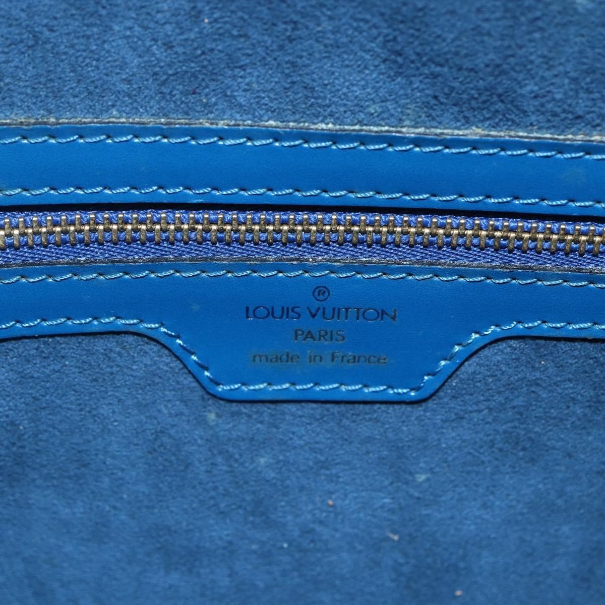 Louis Vuitton Lussac Handbag Epi Leather, BLUE, LEATHER, Shoulder bag