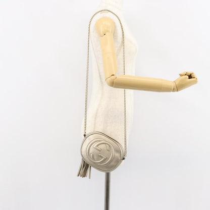 Gucci Soho Chain Bag Leather, GOLD, LEATHER, Shoulder bag