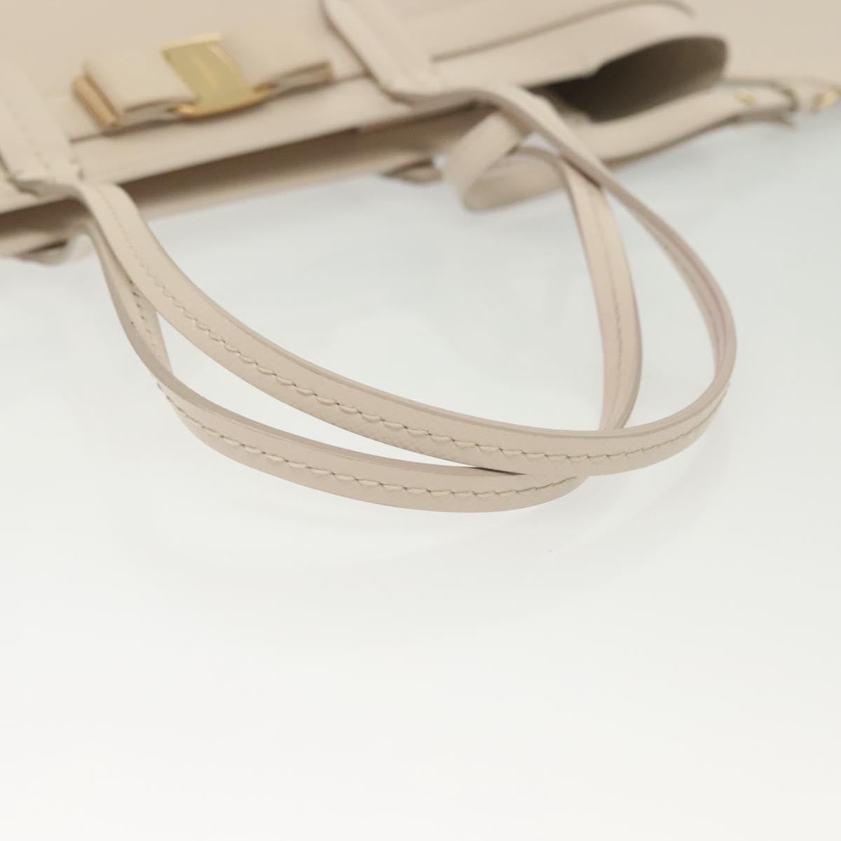 Salvatore Ferragamo Vala tote Leather, BEIGE, LEATHER, Tote bag
