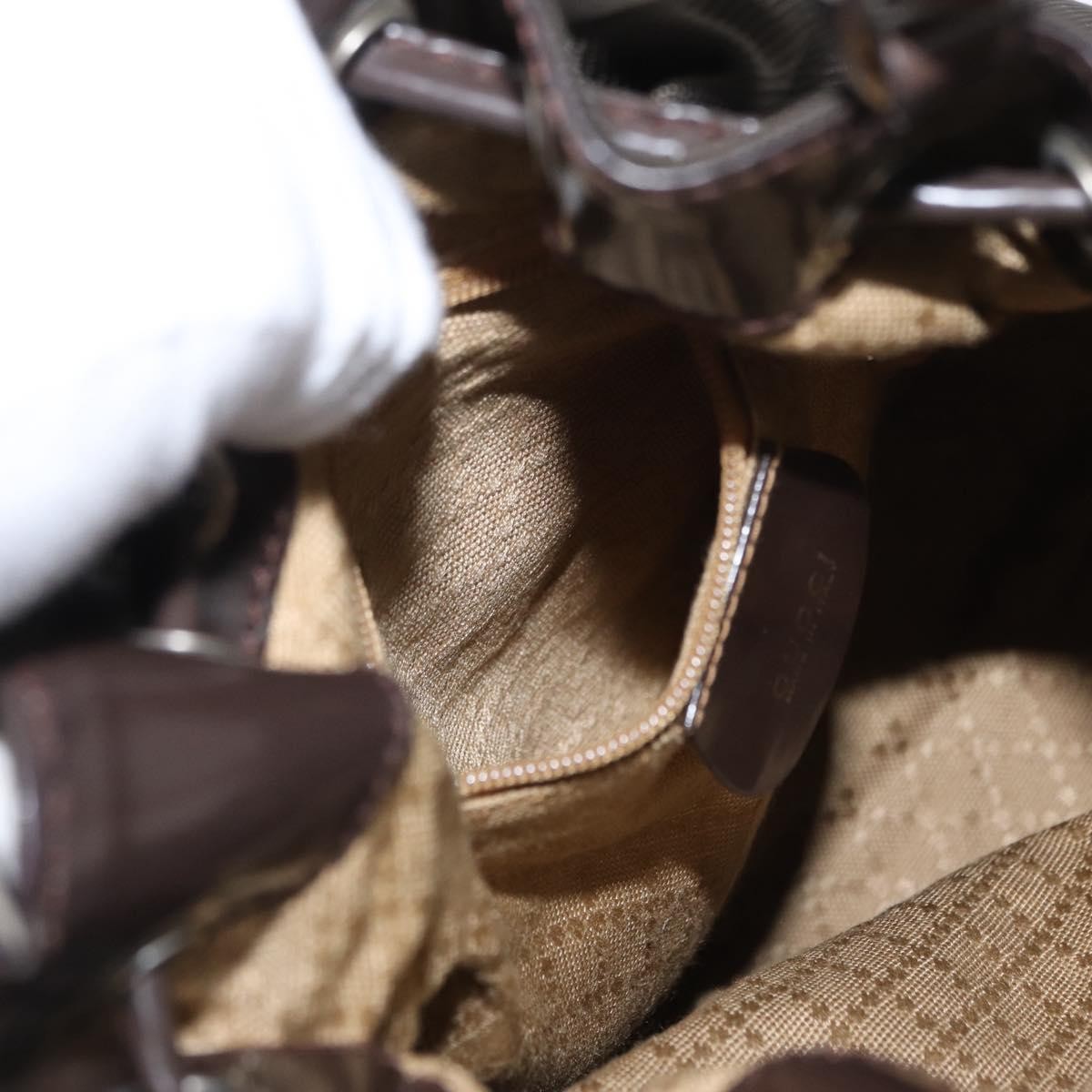 Gucci Vintage Bamboo Sling Backpack Nylon, KHAKI, NYLON, Backpack