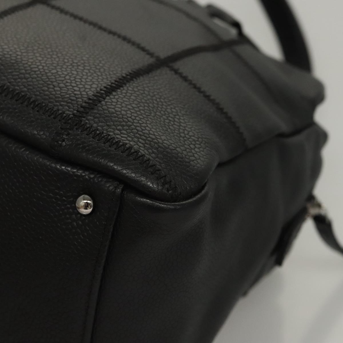 Chanel Chocolate Bar Shoulder Bag Calfskin, BLACK, LEATHER, Shoulder bag