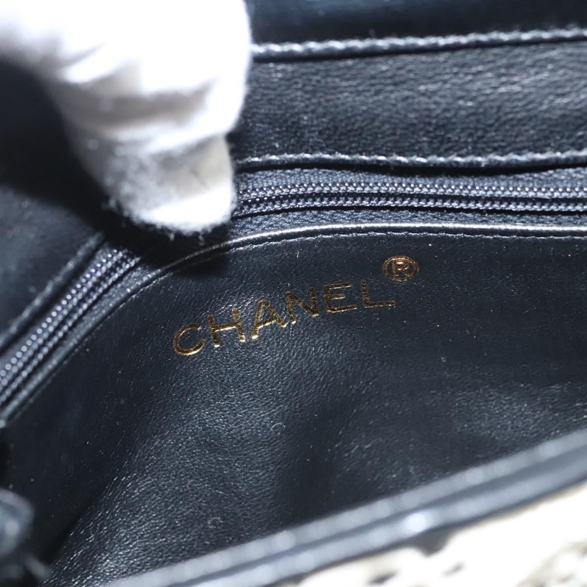 Chanel Floral CC Flap Bag Leather, WHITE, LEATHER, Shoulder bag