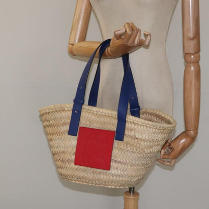 Loewe Basket Tote Raffia, BEIGE, WOOD, Tote bag