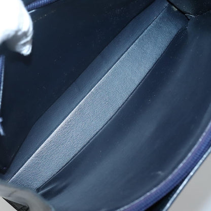 Christian Dior Vintage Handbag Leather, NAVY, LEATHER, Handbag