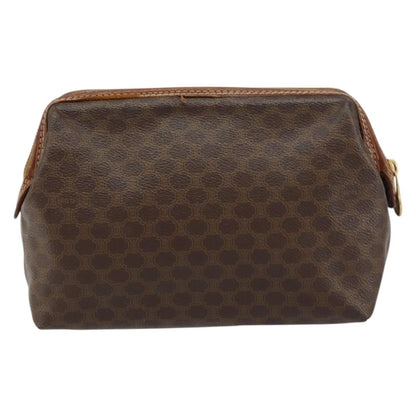 Celine Macadam Pochette Canvas and Leather, BROWN, CANVAS, Clutche & pouche