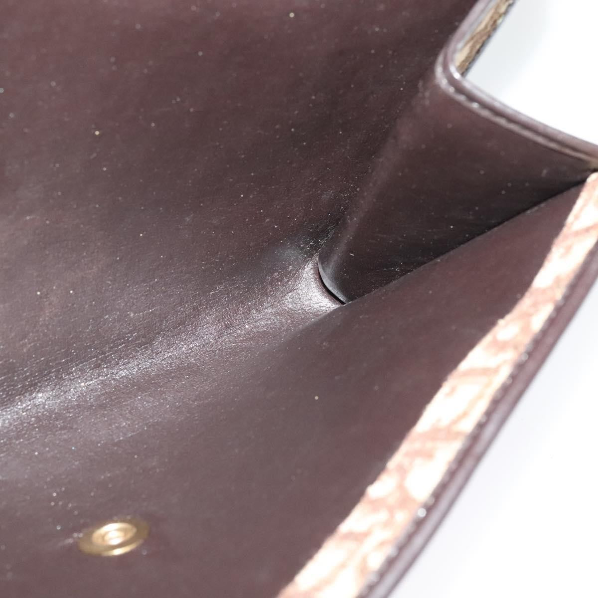 Christian Dior Vintage Flap Crossbody Bag Canvas, BROWN, CANVAS, Shoulder bag