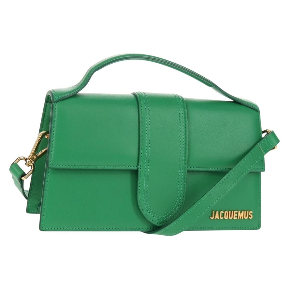 Jacquemus Le Bambinou Flap Bag Leather, GREEN, LEATHER, Handbag