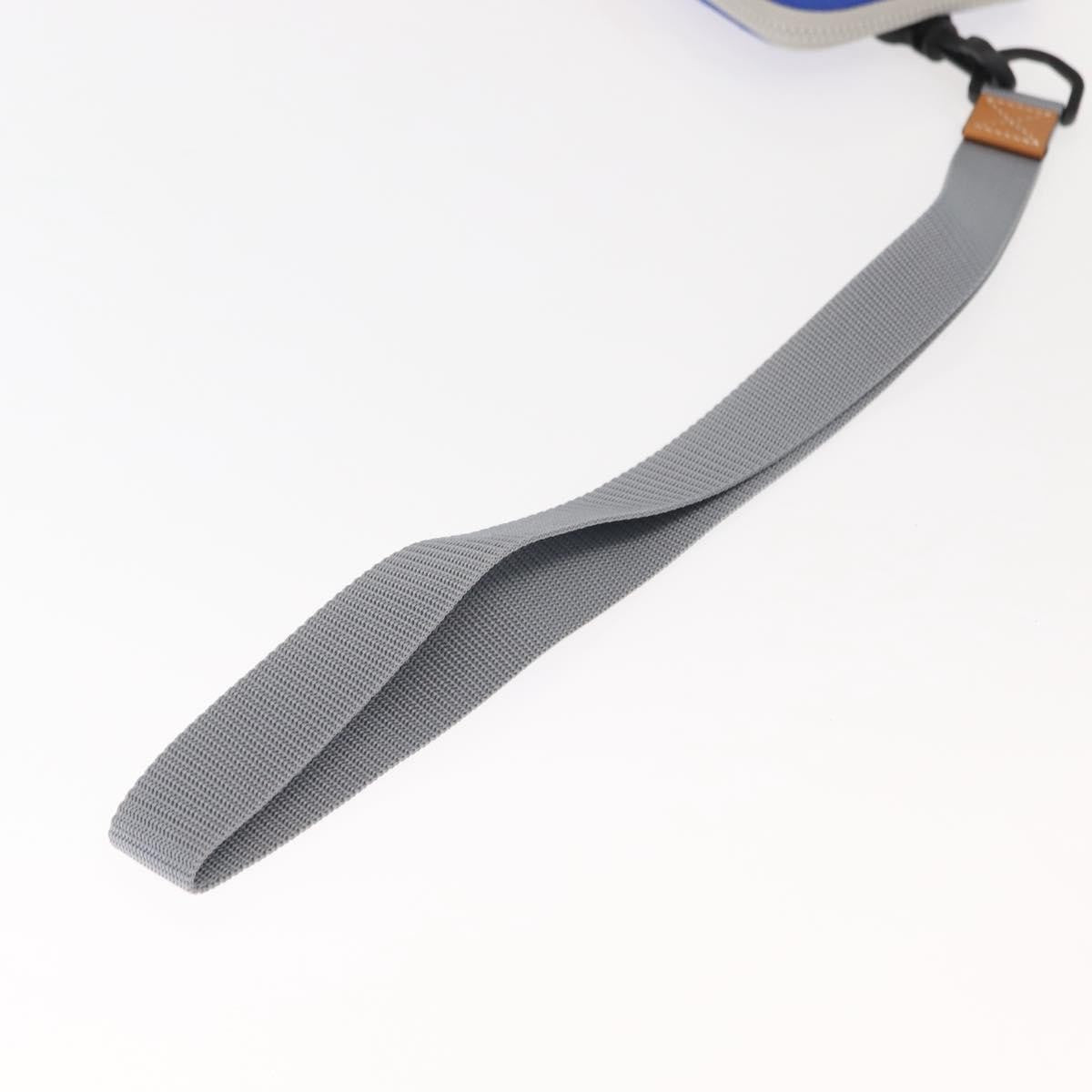 Loewe Eye/Loewe/Nature Zip Neck Pouch Canvas with Applique, BLUE, CANVAS, Clutche & pouche