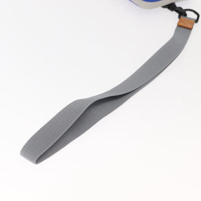 Loewe Eye/Loewe/Nature Zip Neck Pouch Canvas with Applique, BLUE, CANVAS, Clutche & pouche