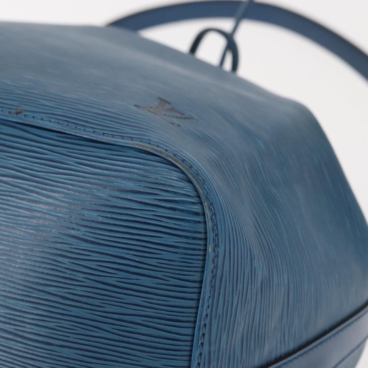 Louis Vuitton Petit Noe Handbag Epi Leather, BLUE, LEATHER, Shoulder bag