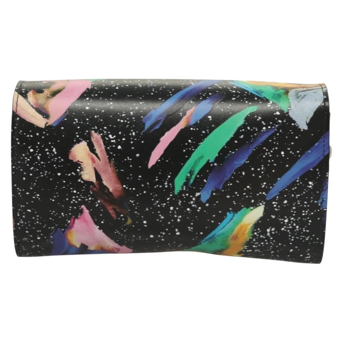 Louis Vuitton Twist Chain Wallet Limited Edition Printed Leather, BLACK, LEATHER, Clutche & pouche