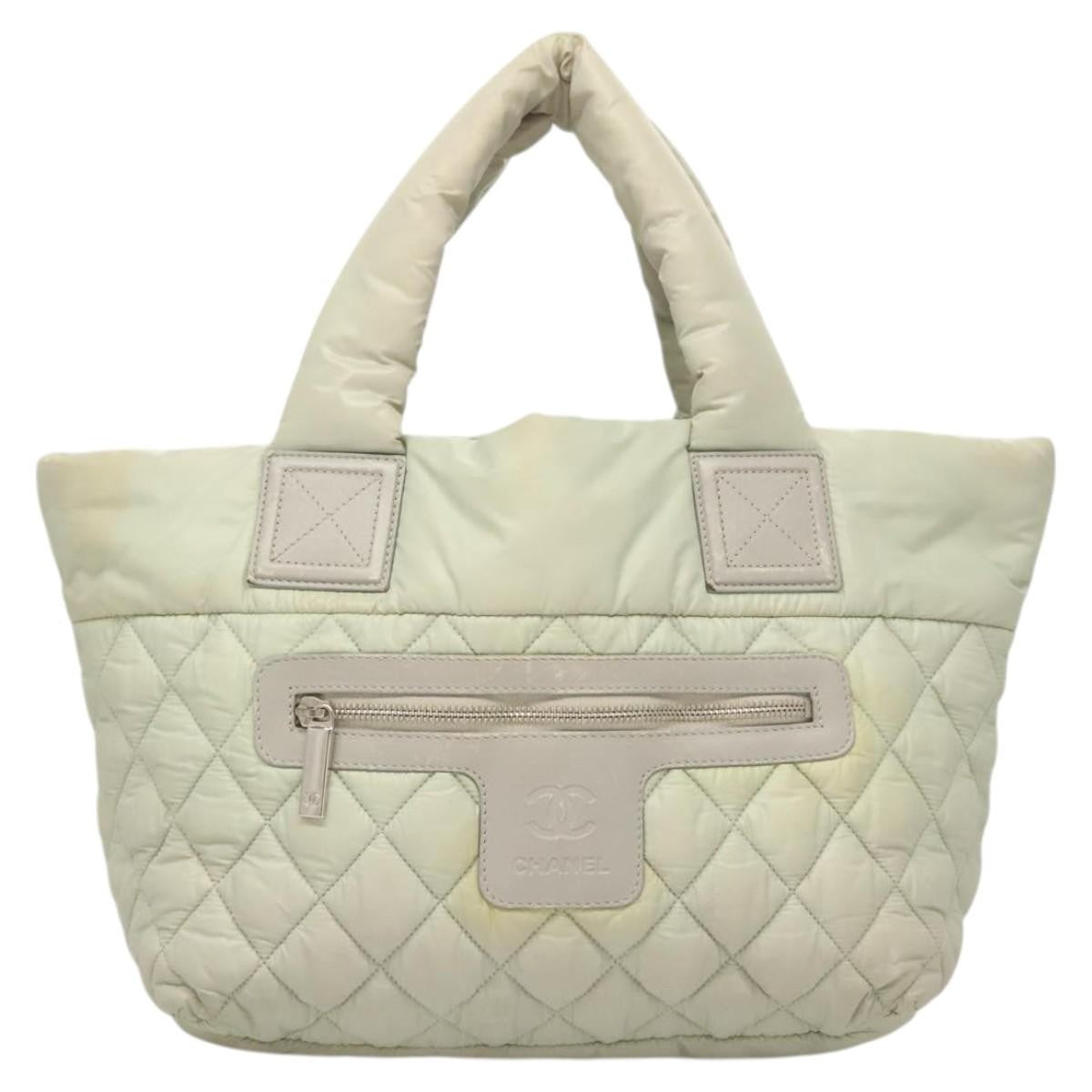 Chanel Coco Cocoon Reversible Tote Quilted Nylon, GRAY, NYLON, Tote bag