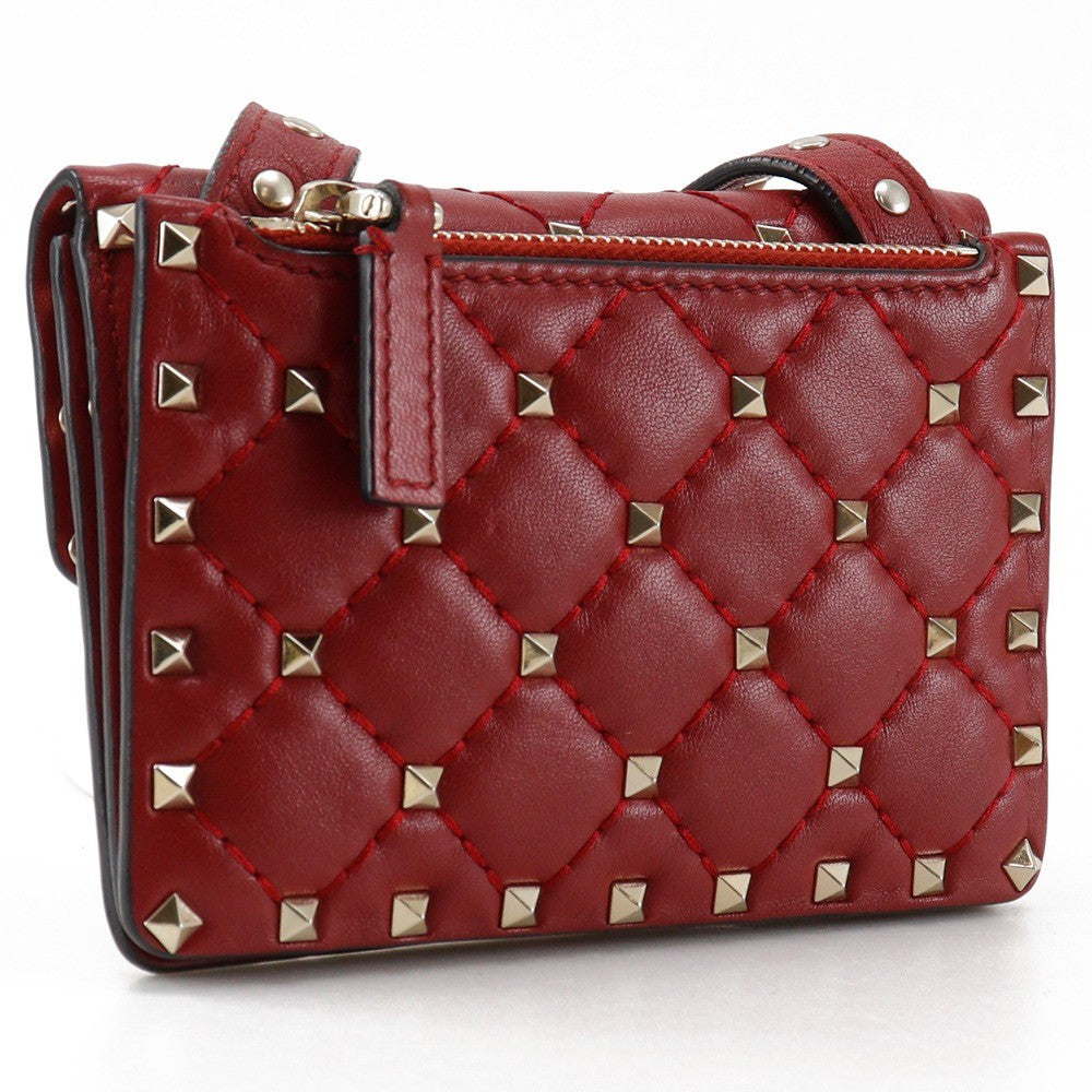 Valentino Garavani Rockstud Shoulder Bag Leather, RED, LEATHER, Shoulder bag