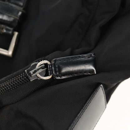 Prada Buckle Messenger Bag Tessuto, BLACK, NYLON, Shoulder bag