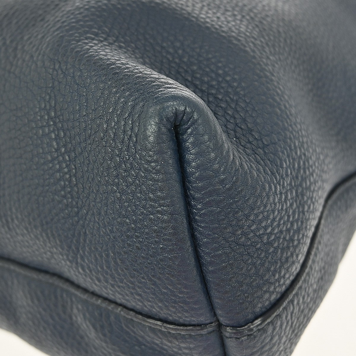 Prada Convertible Shopper Tote Vitello Daino, NAVY, LEATHER, Tote bag