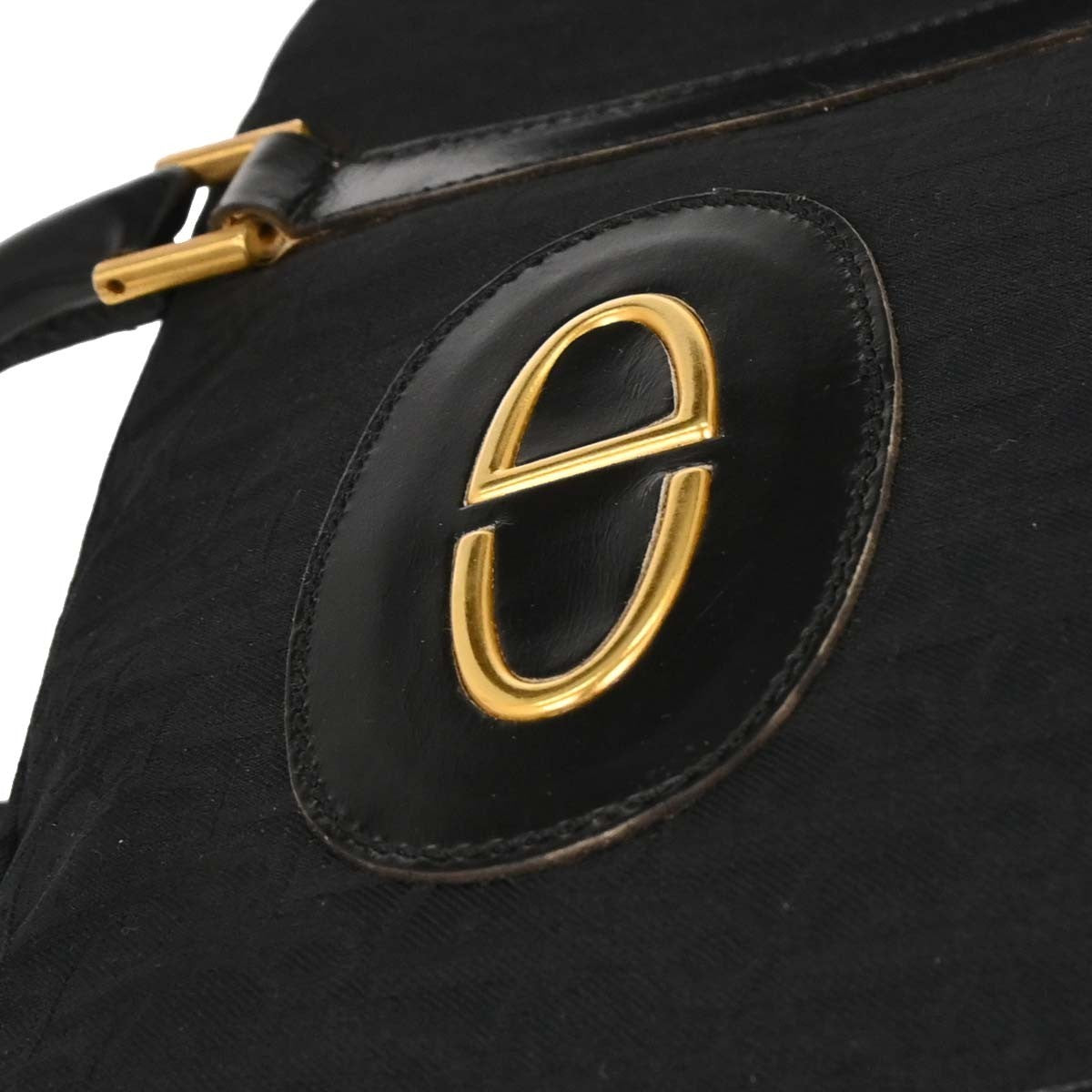 Christian Dior Vintage CD Trotter Handbag Canvas, BLACK, CANVAS, Handbag