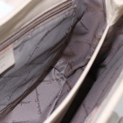 Salvatore Ferragamo Vintage Gancini Cage Top Handle Bag Canvas, BEIGE, CANVAS, Bag