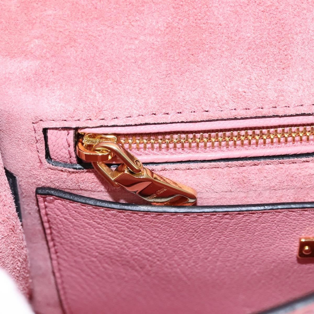 Miu Miu Madras Crystal Buckle Shoulder Bag Leather, PINK, LEATHER, Shoulder bag